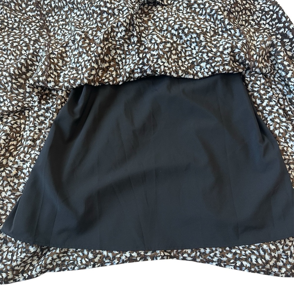 CLUB MONACO Printed 100% Silk Mini Dress with Slip Sz M - Picture 11 of 15
